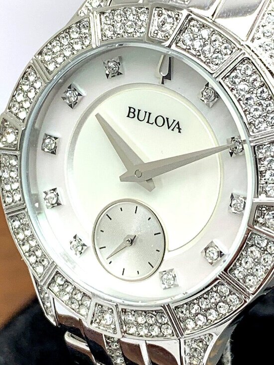 Bulova Women\'s Watch 96L291 Quartz White Mother of Pearl Dial Crystal Accent main image 6